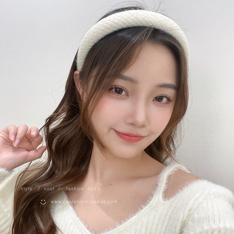 Băng đô cài tóc vải len chống trượt thời trang cho nữ