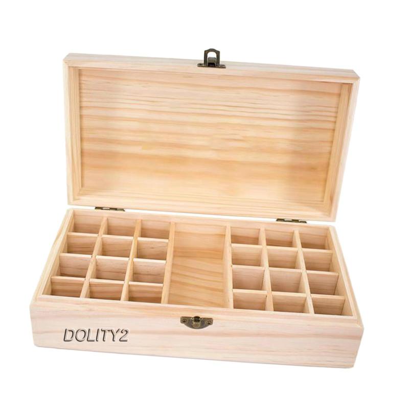 [Dolity2] Hộp Gỗ Đựng 25 Lọ Tinh Dầu