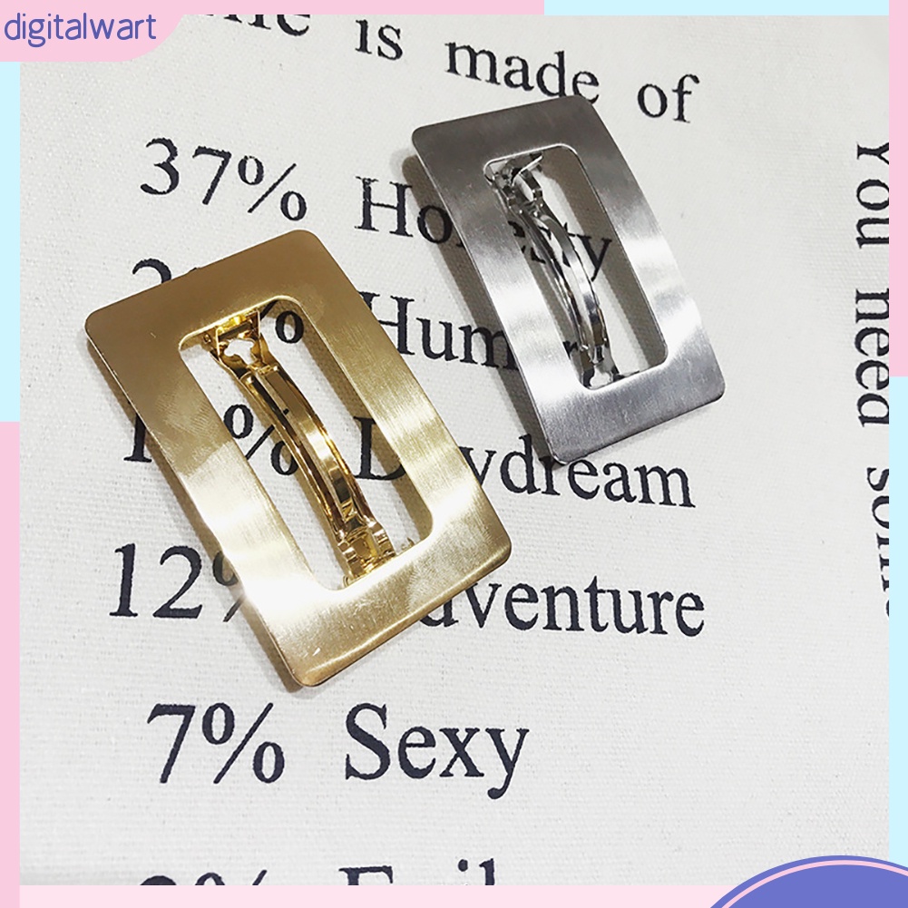 Kẹp Tóc Kim Loại Hình Chữ Nhật Thời Trang Cho Nữ