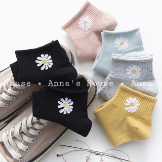 Set 10 đôi vớ hoa cúc kèm túi ( mỗi màu 2 đôi )