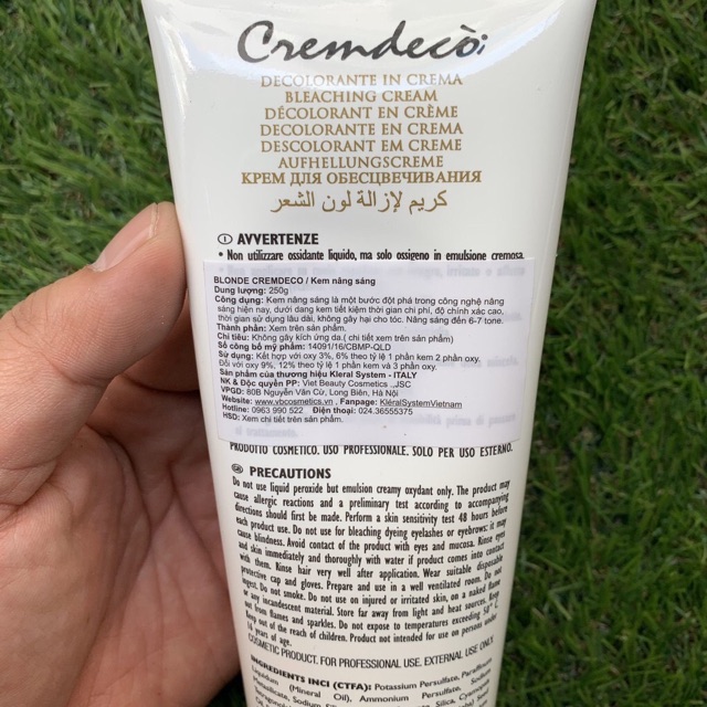 Kem nâng sáng tóc Blonde Cremdeco Kléral 250ml