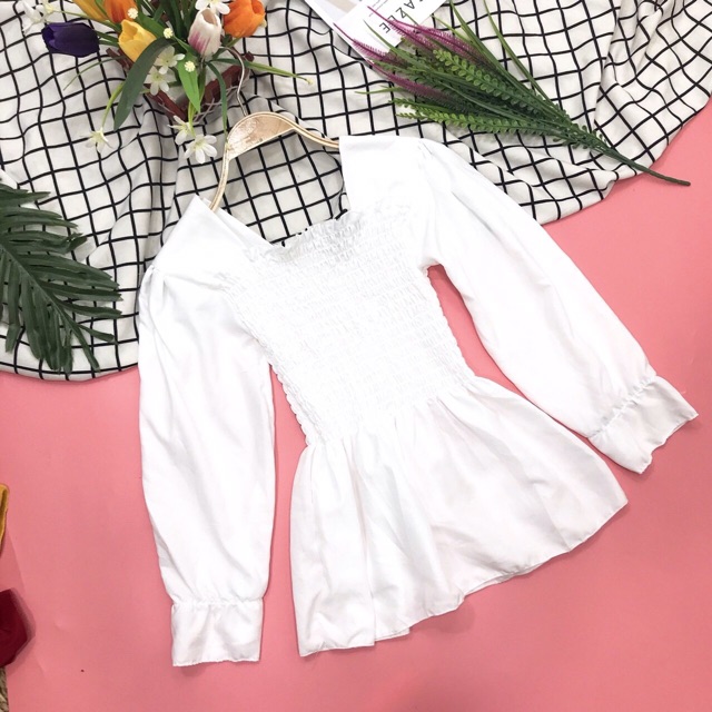 [Mã FAMAYWA giảm 10K đơn 50K] Áo nhún dài tay cực xinh | BigBuy360 - bigbuy360.vn