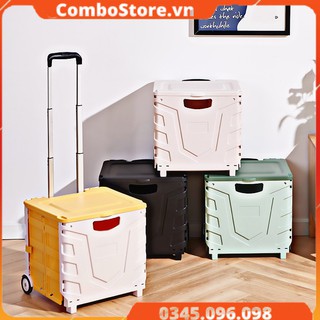 Thùng đựng đồ ô tô gấp gọn đa năng - hộp đựng đồ gấp gọn có bánh xe kéo