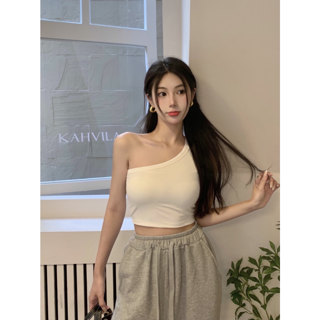 Cocory vn Áo Dây Nữ Một Bên Vai Thiết Kế Gợi Cảm