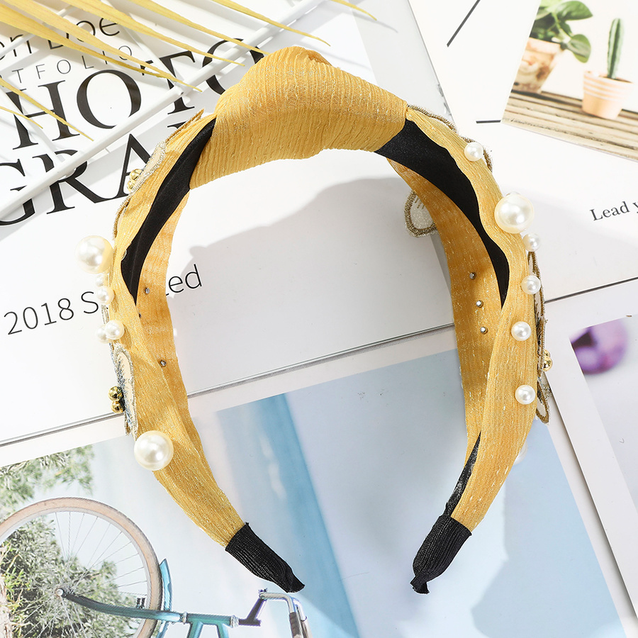 Băng đô họa tiết bướm đính ngọc trai thời trang dành cho nữ