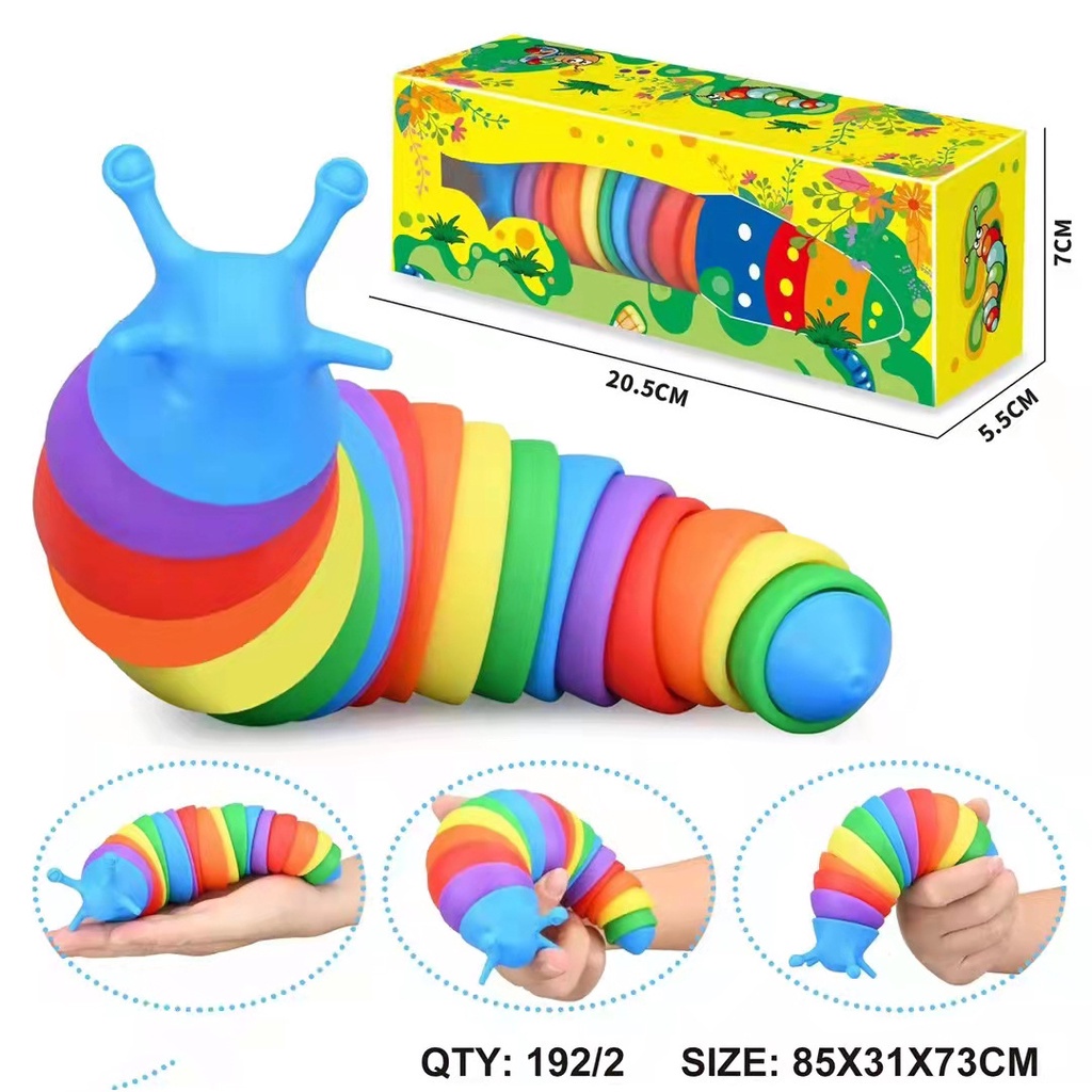 Đồ Chơi Sâu 7 Màu Có Sáng Đèn Con Sâu Vui Nhộn Nhiều Màu Ngộ Nghĩnh Cho Con Yêu - BỐ KHỦNG LONG