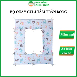 QUÂY CŨI CHO BÉ GOLDCAT - CHẤT LIỆU THÔ LỤA COTTON MỀM MỊN - BỘ 4 TẤM QUÂY XUNG QUANH CŨI, TẠO KHÔNG GIAN AN TOÀN CHO BÉ