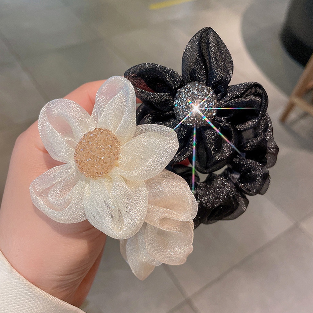 Dây buộc tóc hình hoa 5 cánh may mắn Hàn Quốc phong cách Shop Bố Sam