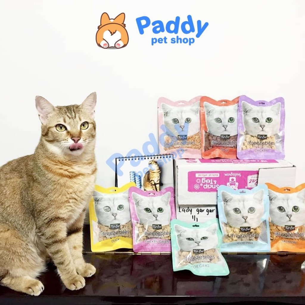 Snack Cá &amp; Gà Tươi Sấy Khô Kit Cat Freeze Bites Cho Mèo 15g