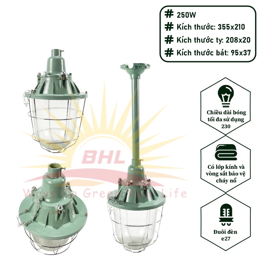 Vỏ Đèn Chống Cháy Nổ Tròn 100W - 200W - 250W - 400W