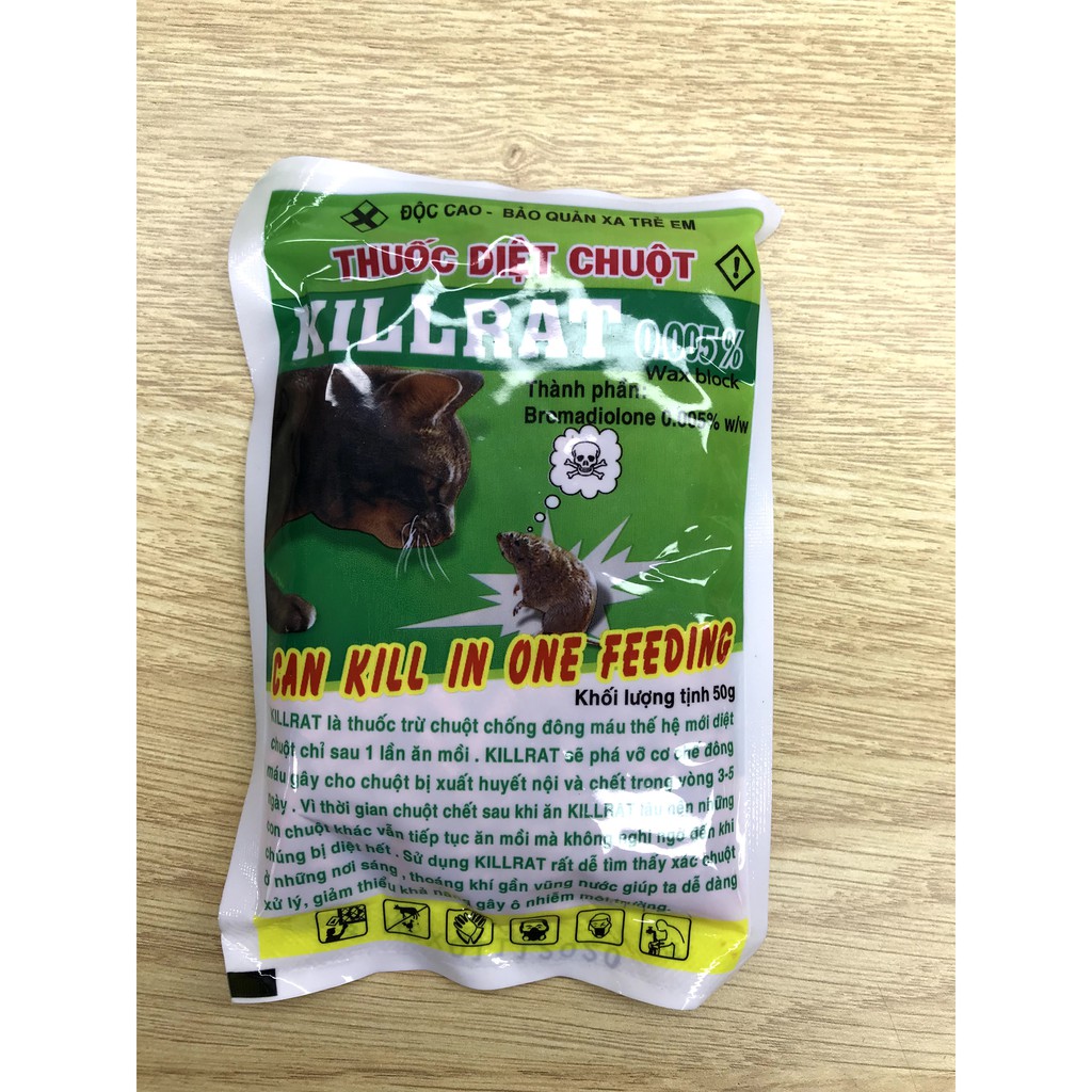 thuốc diệt chuột killrat ( 1 gói 40 gram )
