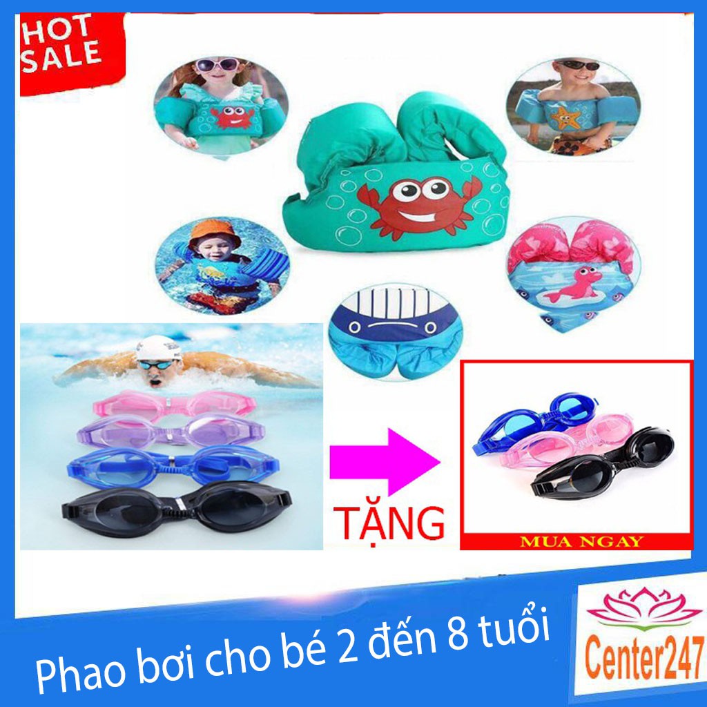 [TẠNG KÈM ] Phao Bơi Tay Thông Minh Cho Trẻ- Phao Bơi Tay Trẻ Em - center247