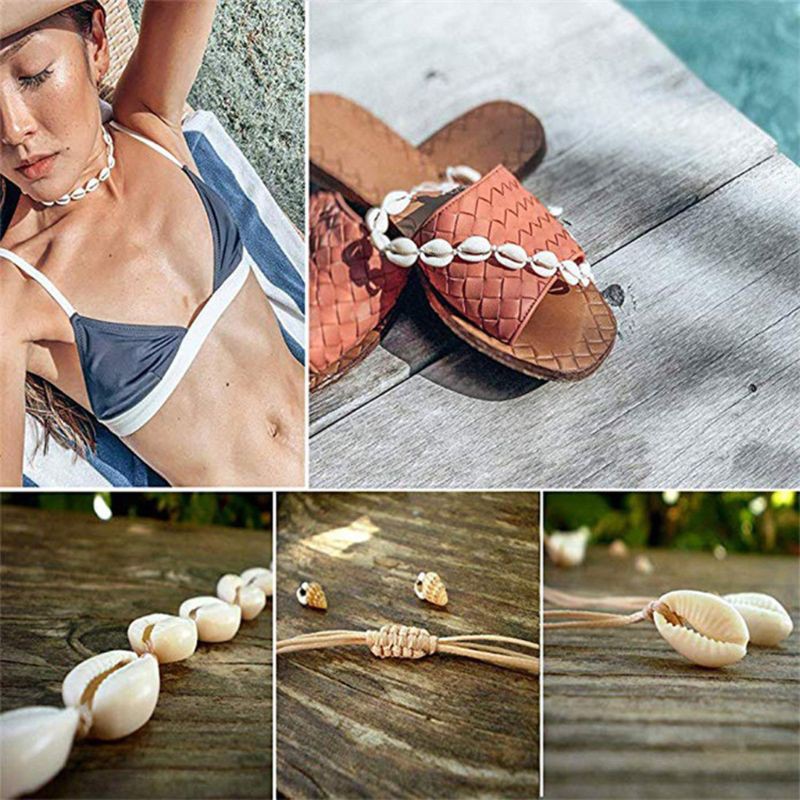 De Seashell Vòng Tay Dây Thừng Thời Trang Mùa Hè