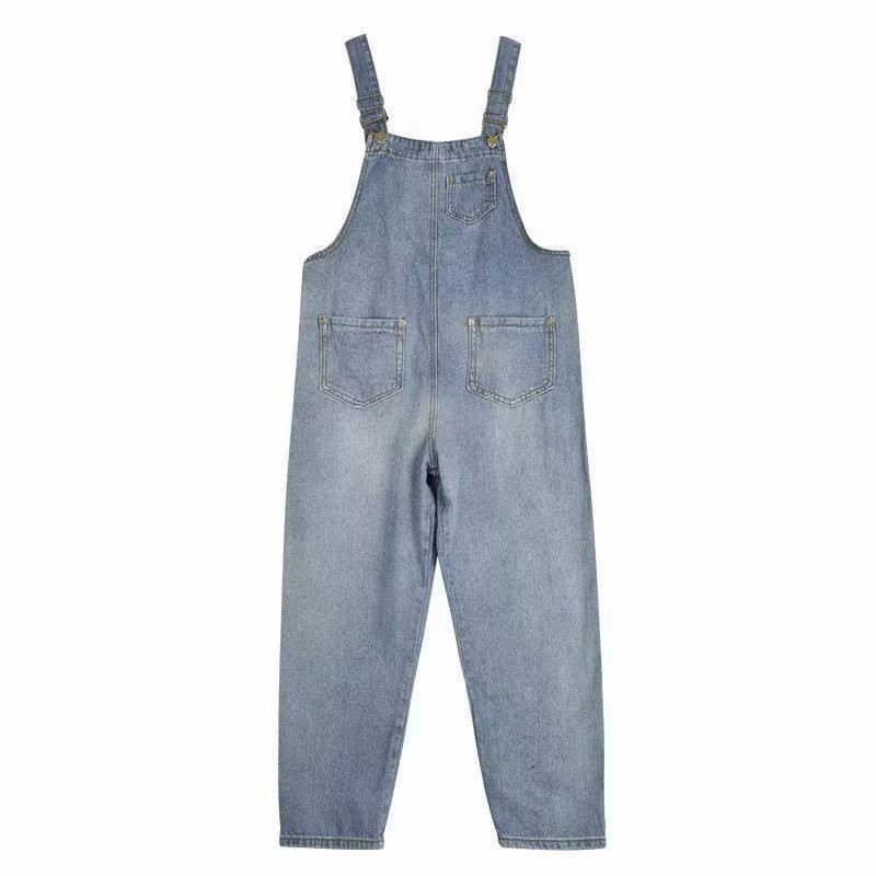 Quần Yếm Denim Dáng Rộng Thiết Kế Mới Thời Trang Mùa Hè Dành Cho Nữ