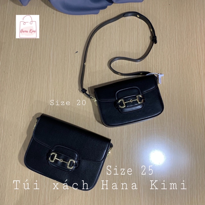 ( SALE VỠ HỘP) Túi đeo chéo nữ, Túi kẹp nách HANA KIMI HORSEBIT 1955 size 20/ size 25