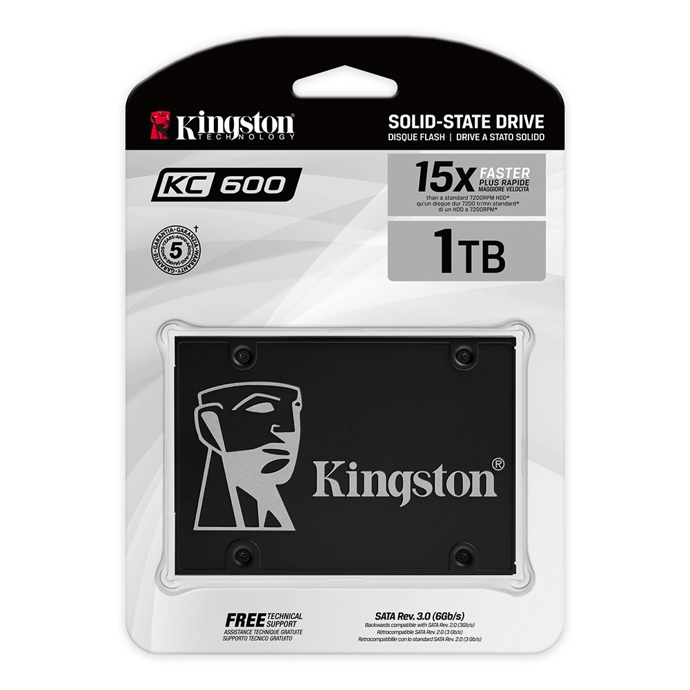 Ổ SSD Kingston SKC600 1Tb 2.5inch Sata (đọc: 550MB/s /ghi: 520MB/s, Chính hãng)