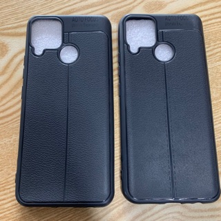 [Mã ELFLASH3 hoàn 10K xu đơn 20K] Ốp lưng Realme C12 / C15 dẻo đen kiểu da