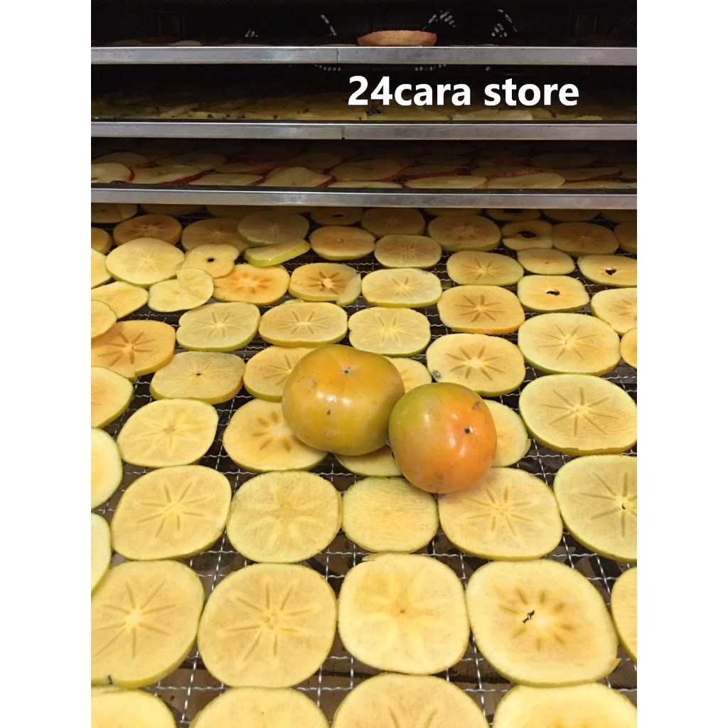 Hồng giòn thái lát sấy lạnh - Trọng lượng 250 gram - Hàng loại 1