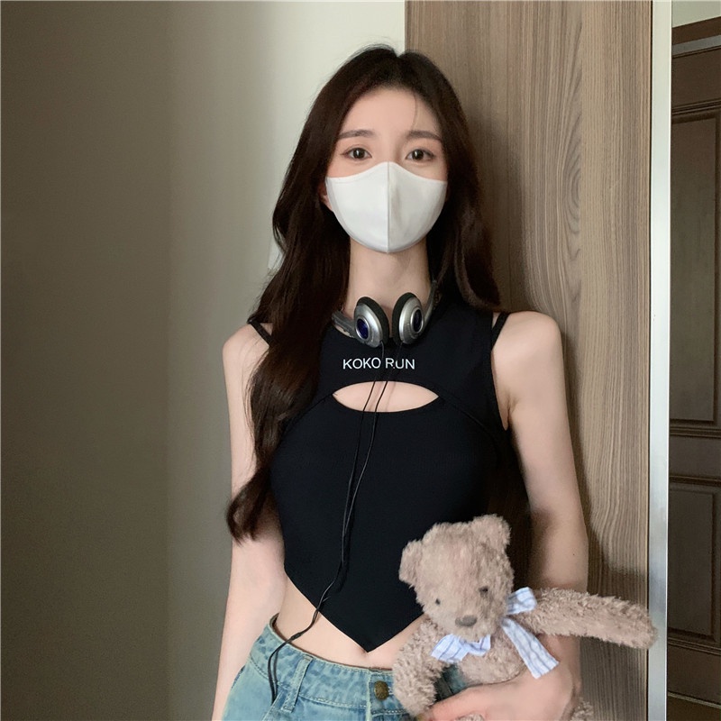 Xiaozhainv Áo Croptop Hai Dây Ôm Dáng Có Mút Đệm Ngực Thời Trang Mùa Hè Quyến Rũ