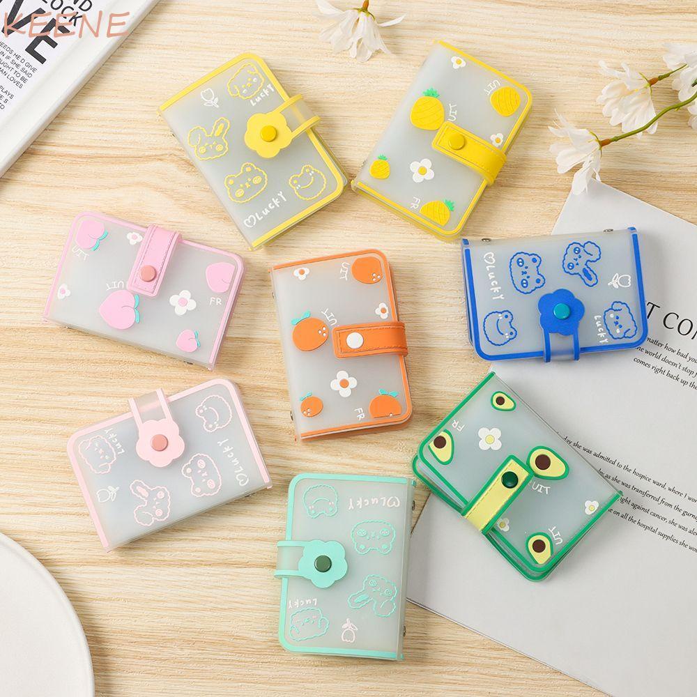 KEENE card holder 20 card slots, large capacity, multi-card slots, cute fruit cartoon animal card holder