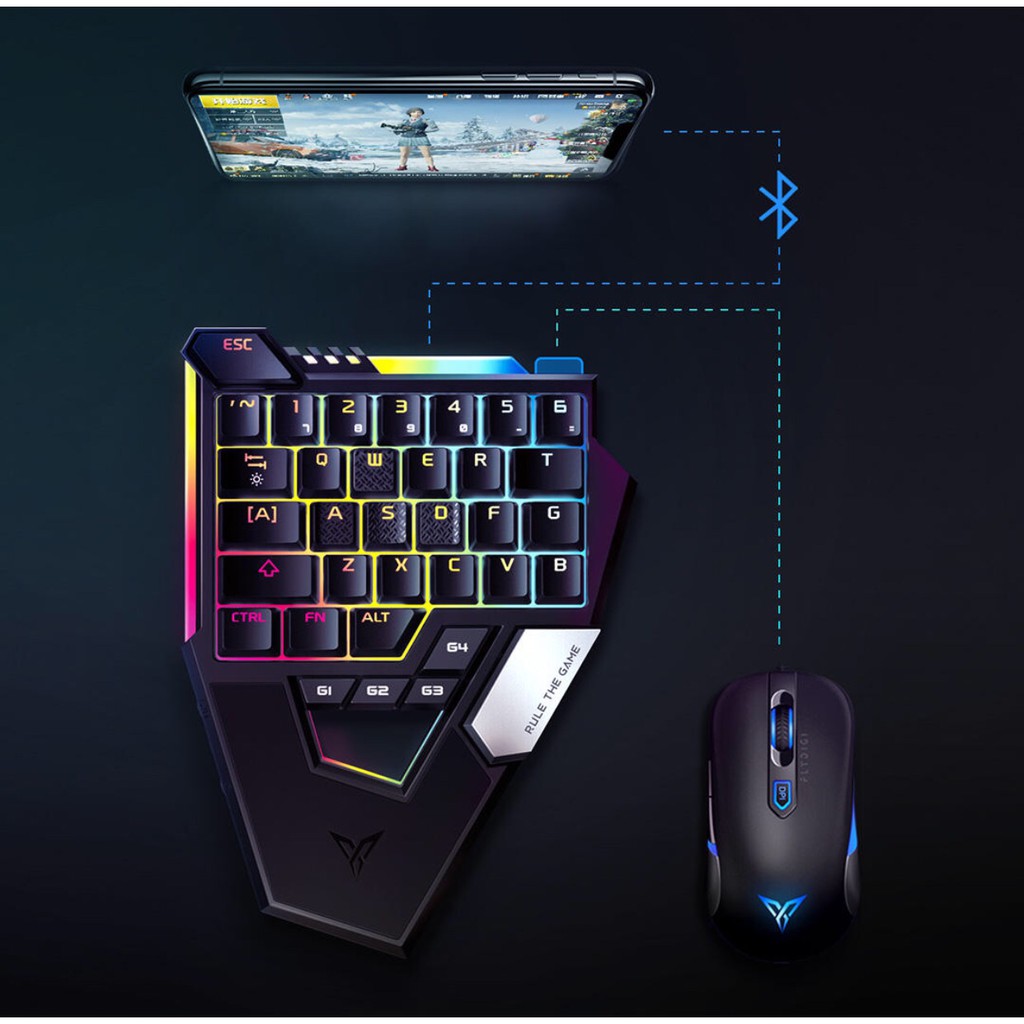 Bàn phím cơ Flydigi D1 kiêm dock chuyển đổi chơi PUBG và các game FPS