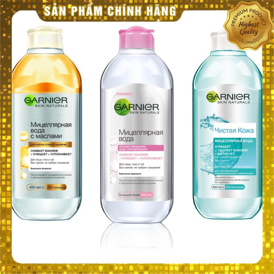 Nước Tẩy Trang Và Làm Sạch Cho Mọi Loại Da Garnier Micellar Water 400ml