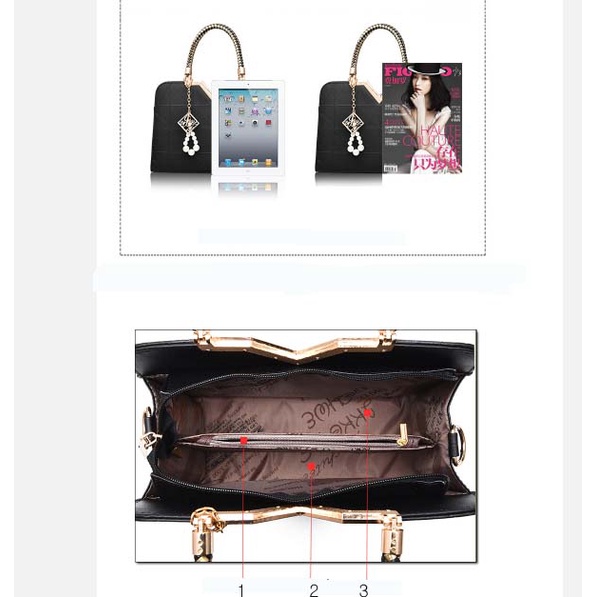 Hàng Có Sẵn QiDong Túi Xách Tote Đeo Vai Cỡ Lớn Sang Trọng Cho Nữ