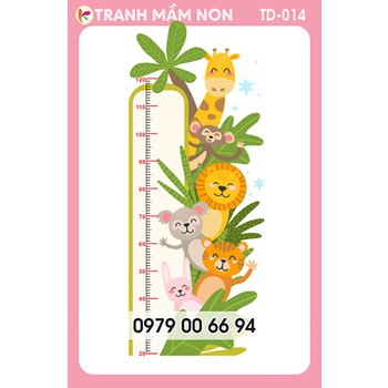 THƯỚC ĐO CHIỀU CAO TRẺ MẦM NON