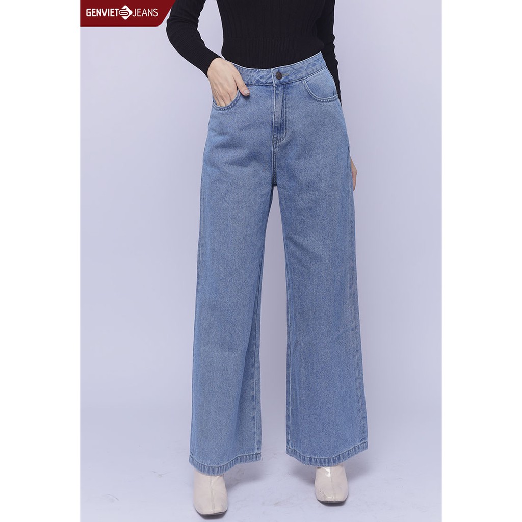 [Mã FAMALLT5 giảm 15% đơn 150k] Quần Dài Jeans Nữ Dáng Suông TQ124J1291 GENVIET