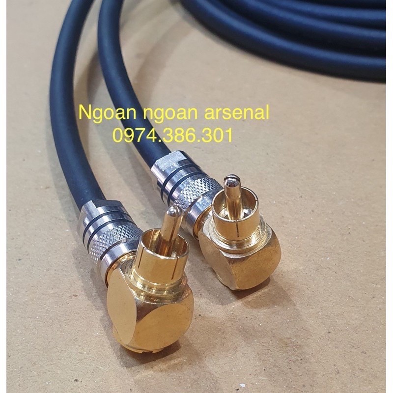 cặp dây hoa sen rca cong bẻ góc 0.3m
