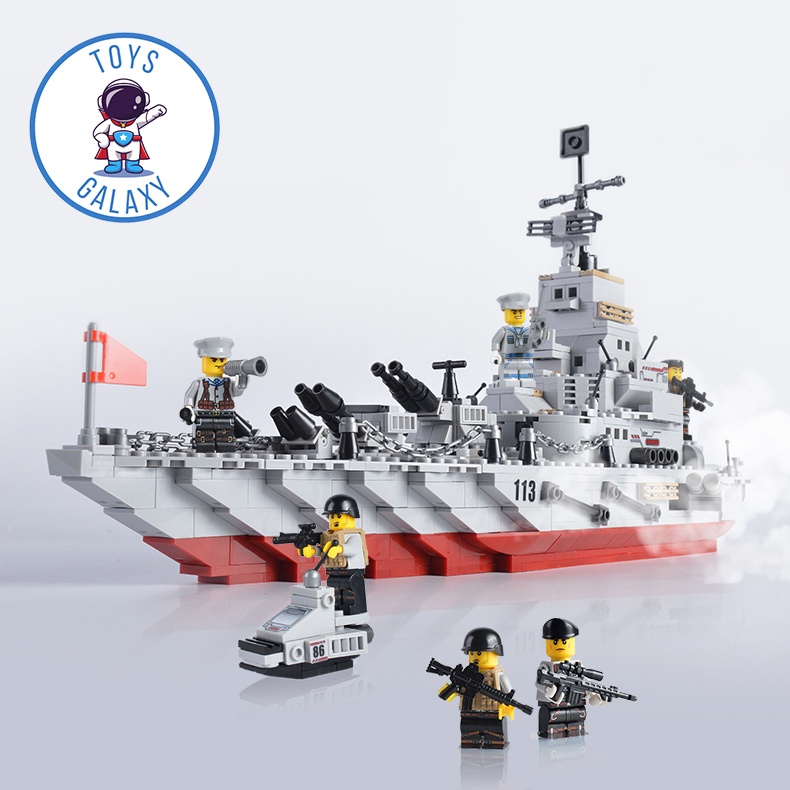 Đồ Chơi Lắp Ráp Mô Hình Cảnh Sát Mô Hình Tàu Chiến Hạm Xe Tăng Máy Bay Robot Cảnh Sát Đặc Nhiệm Bộ Đội 1000CT