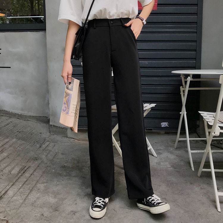 Quần SUXI ống rộng lưng thun cao phong cách Hàn Quốc thời trang dành cho nữ