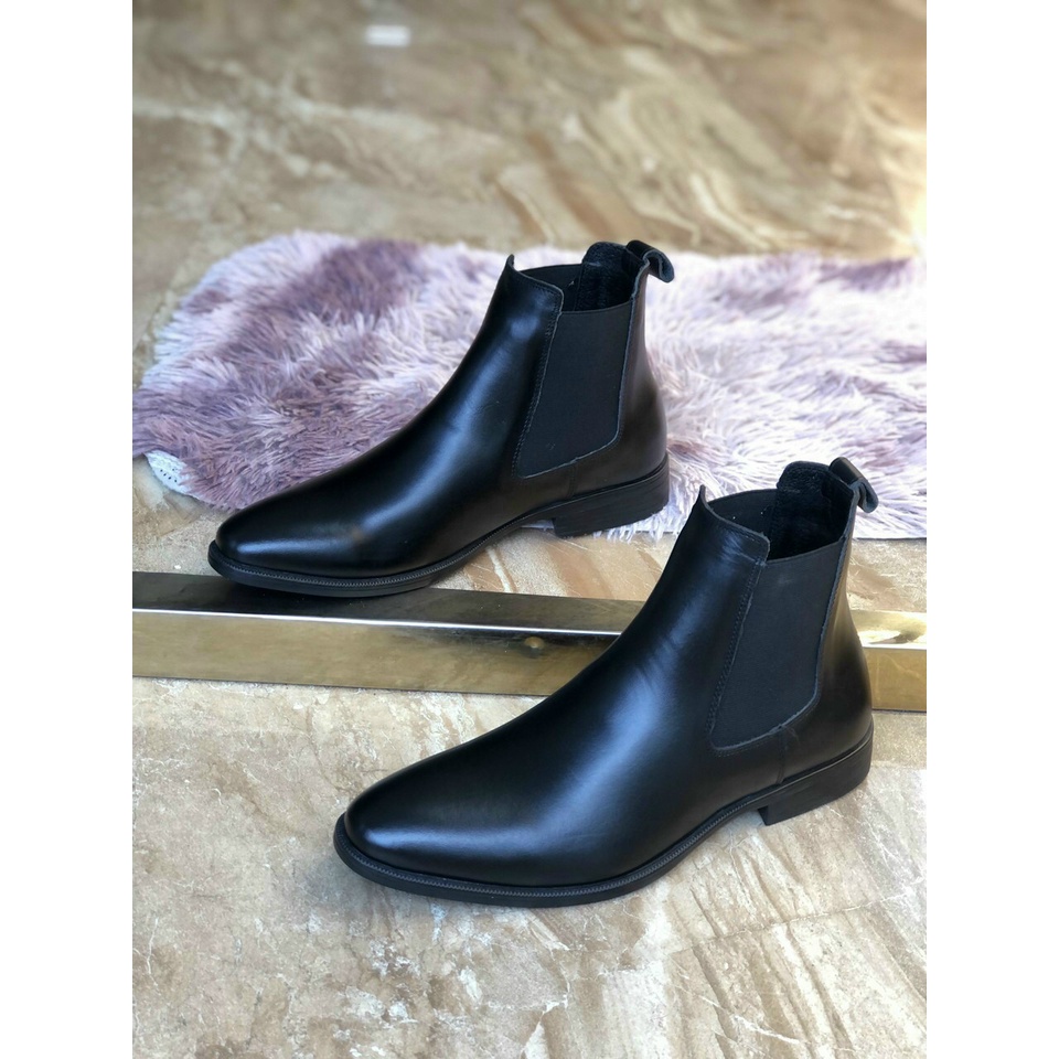 Giày Chealsea Boot Nam Cao Cổ Chất Đẹp Cao Cấp, Đế Khâu Siêu Bền, Giày Boot Nam Đế Cao Form Hàn