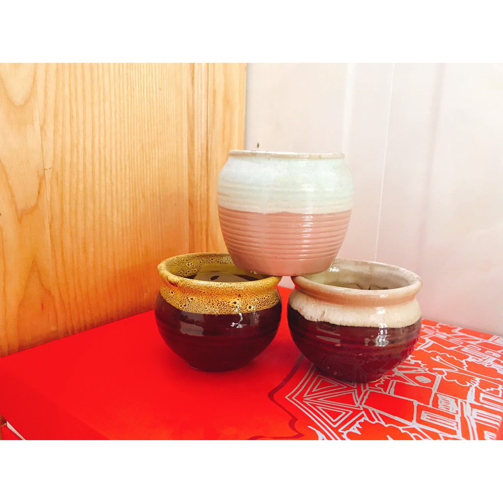 Chậu men bát tràng