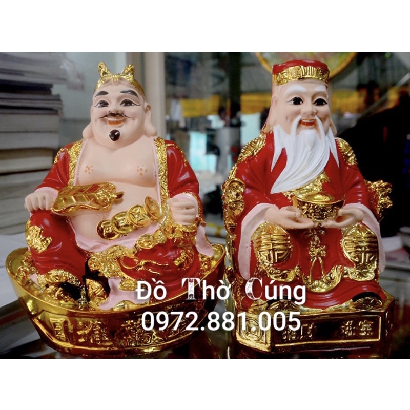 Ông tài ông địa thờ thần tài màu đỏ kim