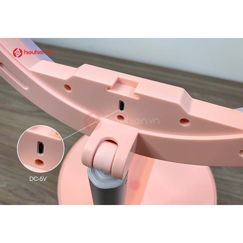 Đèn Led Livestream G3 Size ⚡FREE SHIP⚡ Tích Hợp Gương Trang Điểm Kèm Gía Đỡ Điện Thoại Để Bàn Có Thể Gập Gọn