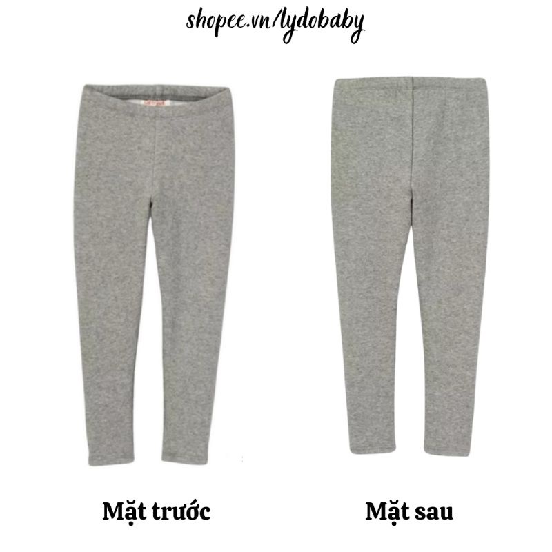 Quần legging bé gái lót lông hàng hiệu xuất dư sơ sinh 1 tuổi - size đại ( 7kg - 55kg ) mùa thu đông