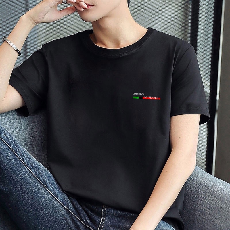 Áo Thun Cotton Ngắn Tay Dáng Rộng Thời Trang Cá Tính Cho Nam