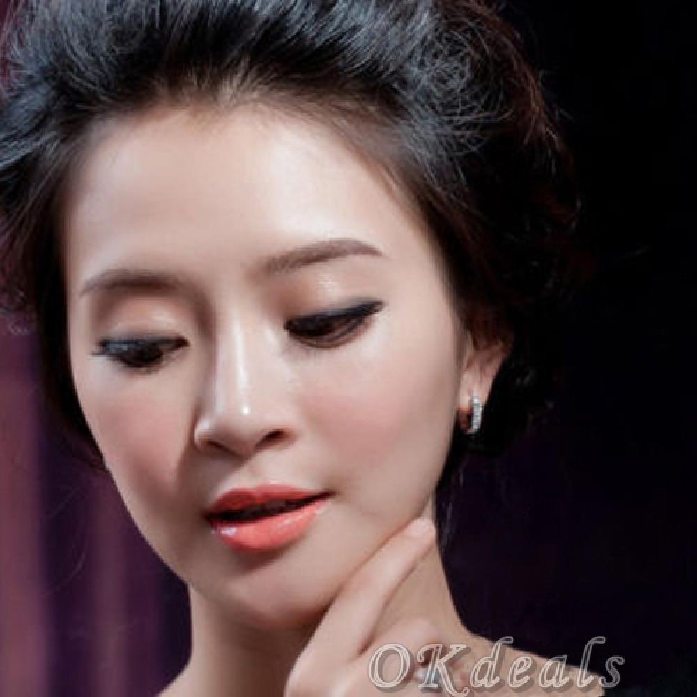 Khuyên Tai Tròn Mạ Bạc Thanh Lịch Thời Trang Cho Nữ