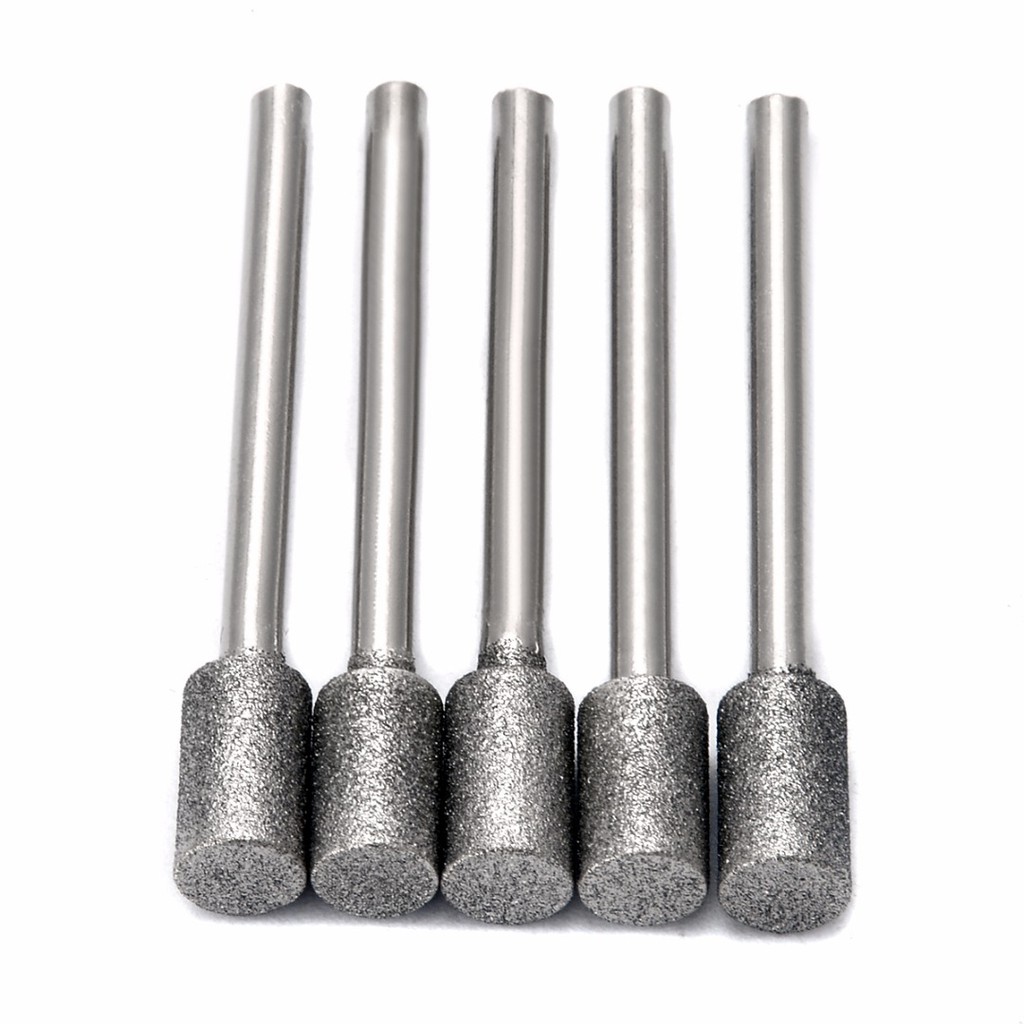 Bộ 5 Mũi Khoan Mài Kim Cương Bạc 3mm