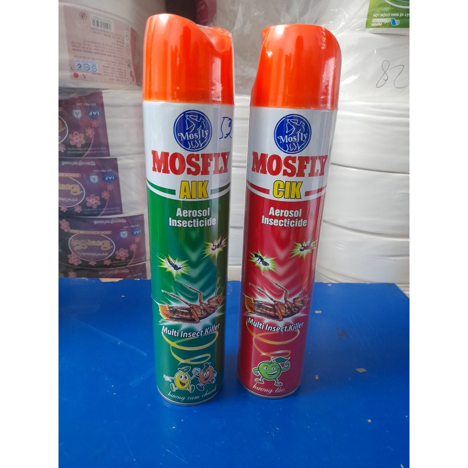 Bình Xịt Muỗi Mosfly chai lớn 600ml mùi trái cây
