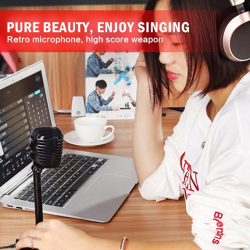 Micro Hát Karaoke Có Dây Chống Tiếng Ồn
