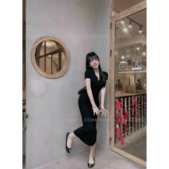 Váy ôm body khuy ngực