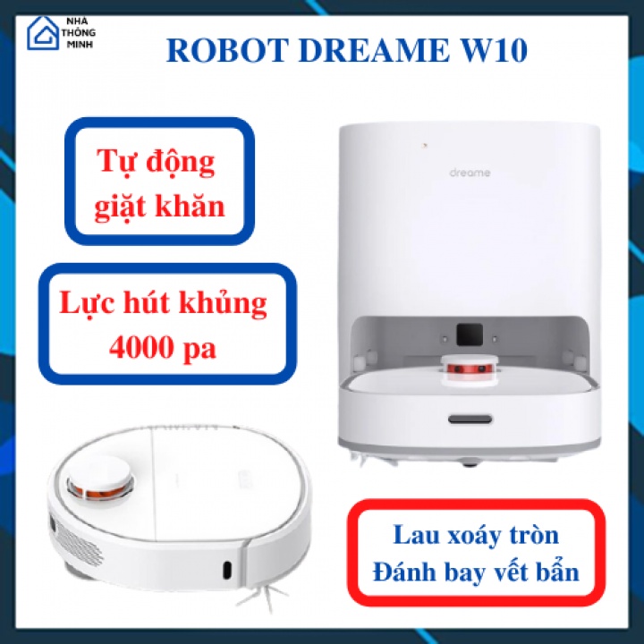 Robot Hút Bụi Lau Nhà XIAOMI DREAME BOT W10 - Tự động giặt và sấy giẻ lau