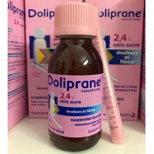 [Date Mới 2025] Siro Doliprane hạ sốt 100ml nội địa Pháp