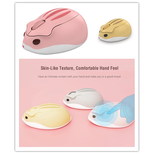 Hamster Shape 2.4GHz Wireless Mouse 4000DPI USB Connection Mice Cute As Gift