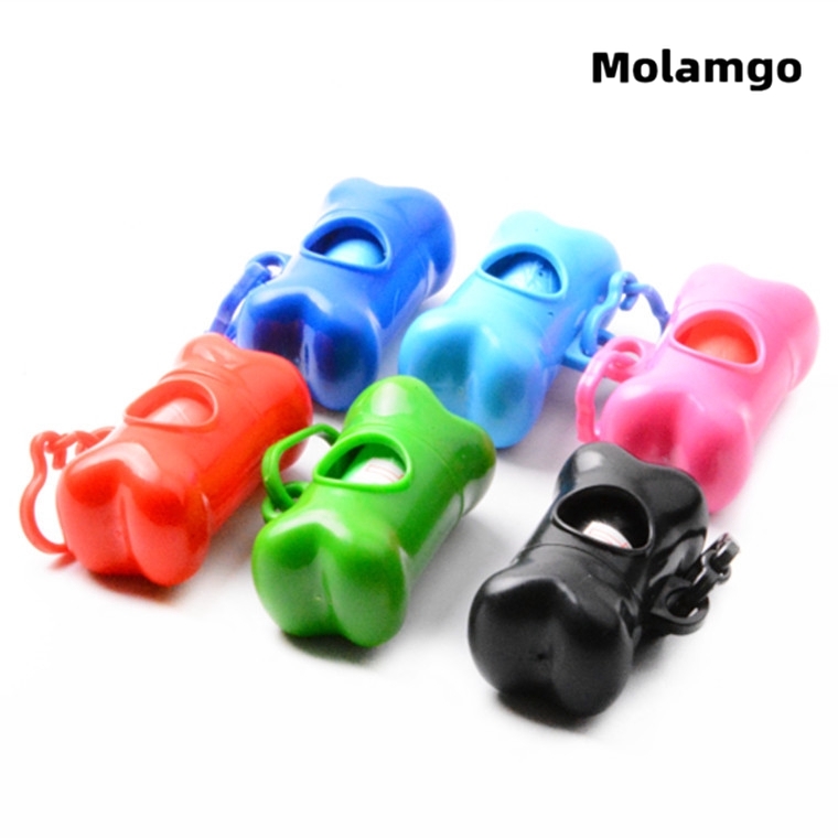 MOLAMGO Environmentally Friendly Bone Shape Box with Garbage Bag for pet