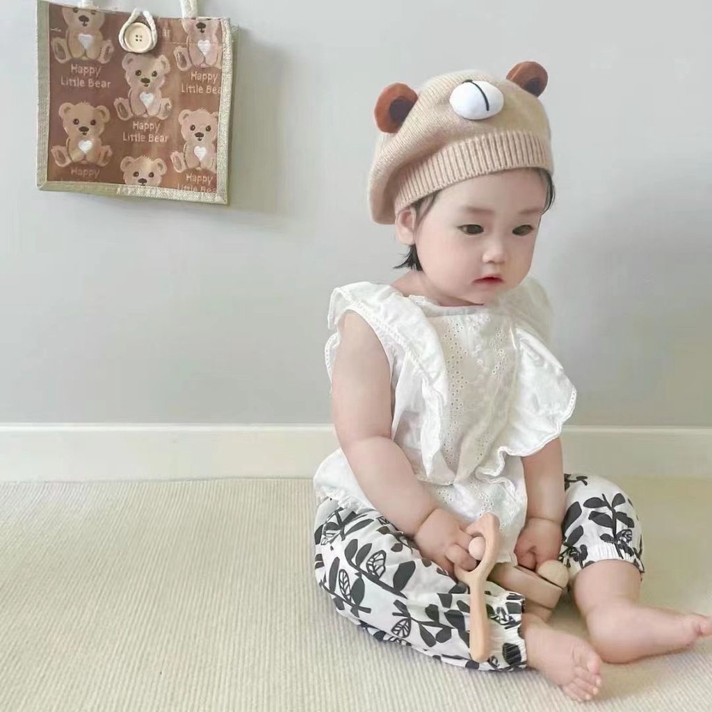 Mũ Nồi Dệt Kim Phong Cách Hàn Quốc Dễ Phối Đồ Thời Trang Xuân Thu Cho Bé Trai Và Gái