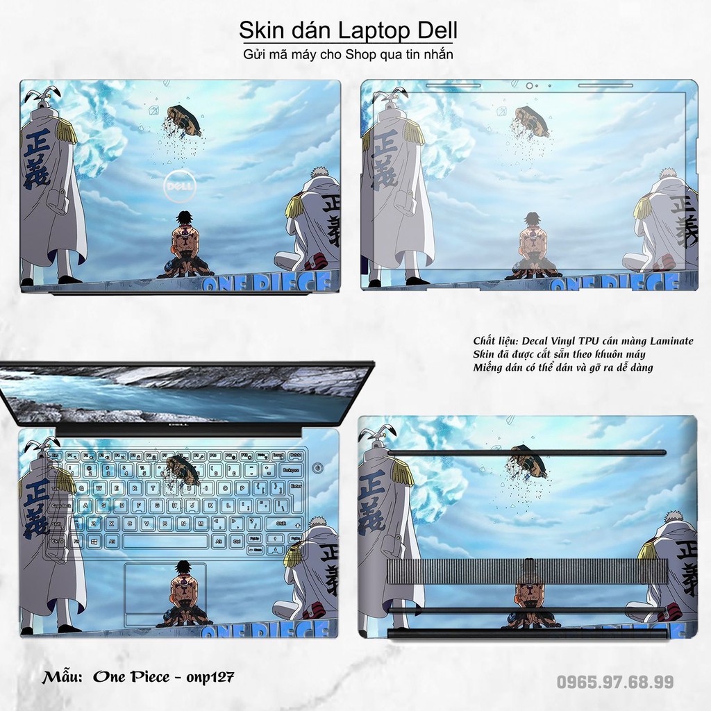 Skin dán Laptop Dell in hình One Piece _nhiều mẫu 14 (inbox mã máy cho Shop)