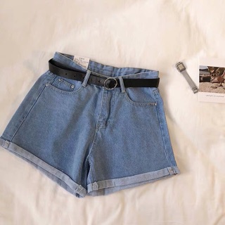 Quần short bò cạp cao